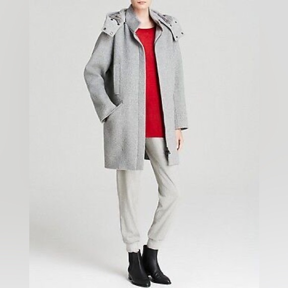 Vince Drape Neck Hooded Wool Cashmere Coat Nordstromrack